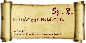 Szilágyi Natália névjegykártya