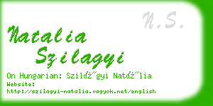 natalia szilagyi business card